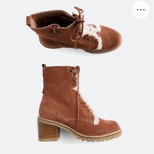 NEW Seychelles Irresistible Suede Boots in Cognac